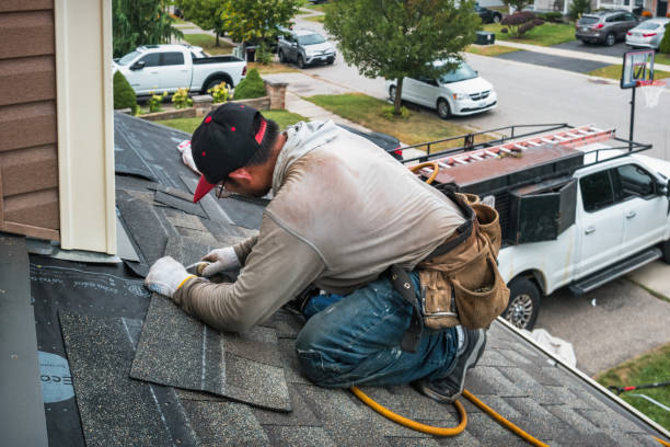 Professional Emergency Roof Repair technician working in Laporte, MN